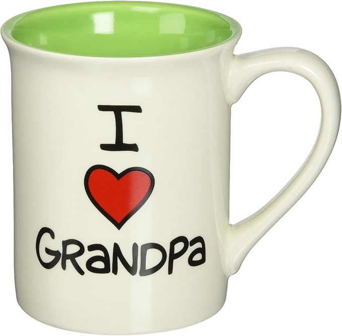 Our Name is Mud “I Heart Grandpa” Stoneware Mug, 16 oz.