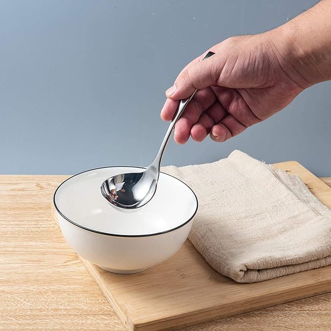 IMEEA 7.6" Gravy Ladle Set of 2, 18/10 Stainless Steel Soup Ladle