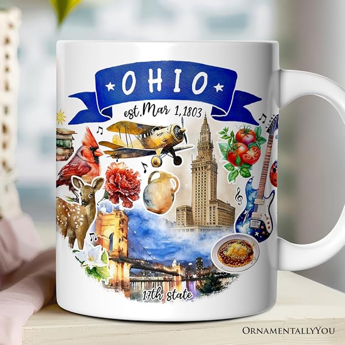 OrnamentallyYou Artistic Ohio State Themes and Landmarks Mug