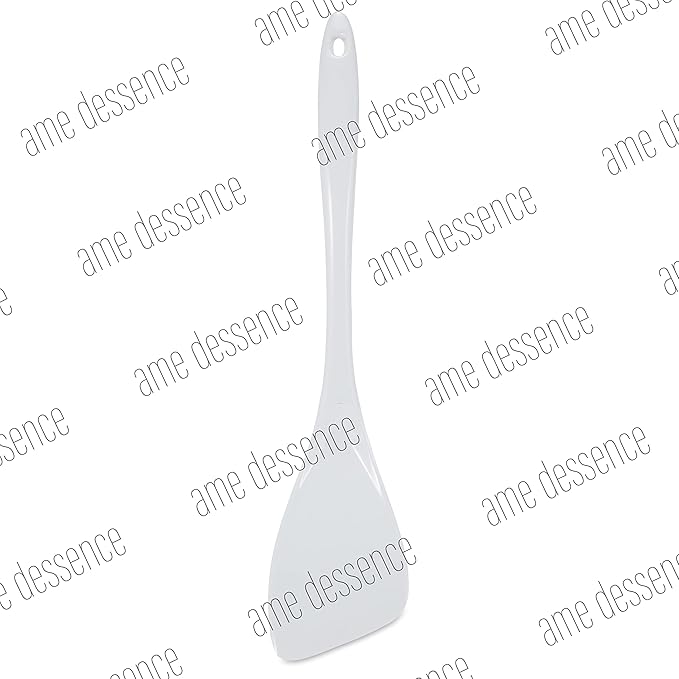 AME D'ESSENCE 12" Melamine Spatula White Durable and Versatile Kitchen Tool Perfect for Flipping Turning Scraping and Mixing Scratch-Resistant and Non-Stick Surface Ergonomic Handle