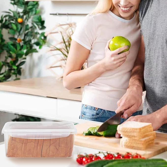 9.5Qt Bread Box Large,3.5Qt Bread Storage Container Small,2 Bread Containers with Lids Airtight to Save Sourdough Bread,Homemade Bread,Cake,Cookie,Toast,Dishwasher Safe,Loaf Holder,Plastic