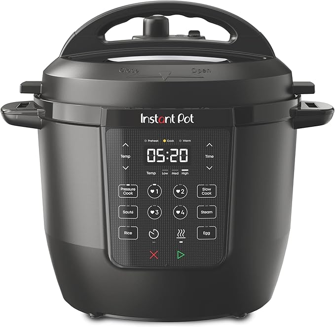 Instant Pot RIO Chef Series 6QT 7-in-1 Multi-Cooker, Black – Pressure Cooker, Slow Cooker, Rice, Steamer, Sauté, Food Warmer & More – One-Touch Smart Programs, Compact Family Size