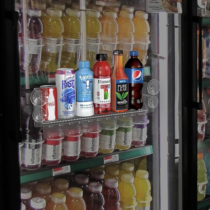 Display Technologies Refrigerator Organizers and Storage - Drink Organizer for Glass Door - Soda Can Organizer for Refrigerator (Pack of 10)