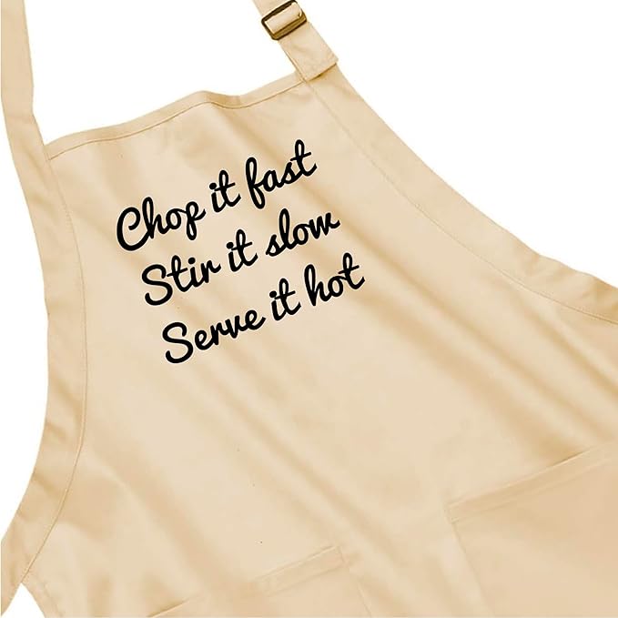 Custom Text Cooking & BBQ Apron – Personalized Chef or Grill Gift – Full Length (1-3 Lines)