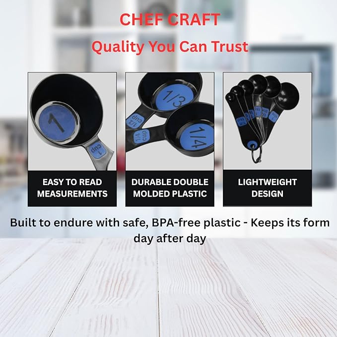 Wedding Registry Must Haves Items, Kitchen Essentials for First Apartment - Plastic Measuring Cups and Tablespoon & Teaspoon Spoons Set, 2cup Measuring Cup Bundle with Digital Kitchen Food Scale