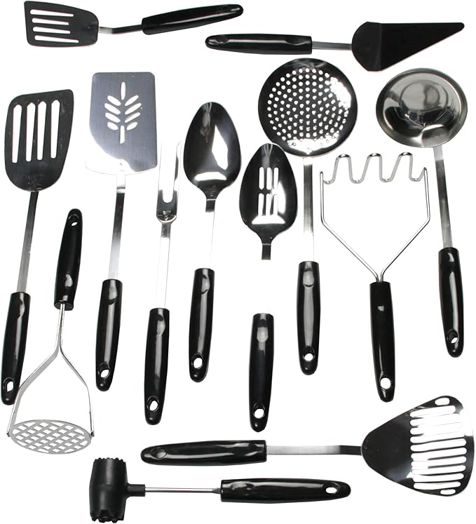 Chef Craft Select Slotted Sturdy Skimmer, 13 inch, Stainless Steel (Pack of 2)