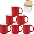 11oz Color Changeable Sublimation Mug Red, Packed in White Box, Case of 6