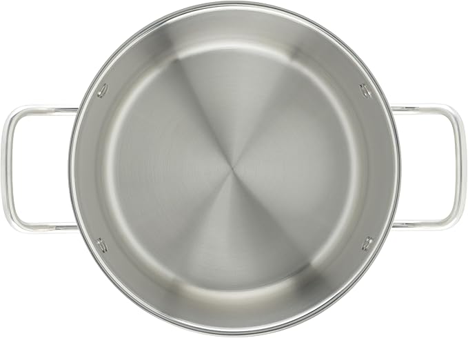 Winco Heavy-Duty Stainless Steel Stock Pot with Cover, 8 Quart