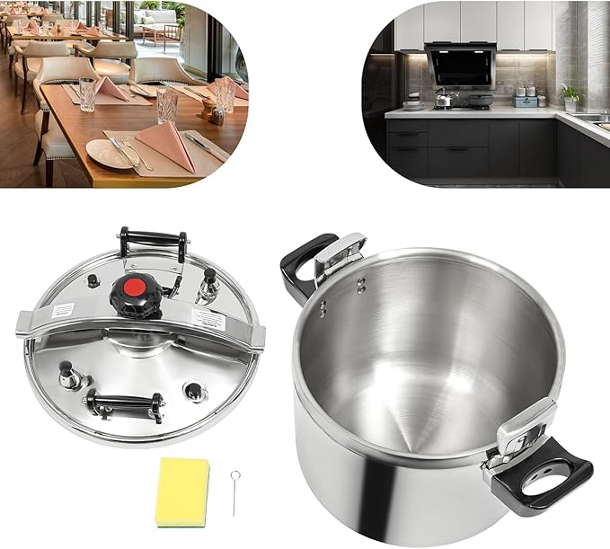 Pressure Cooker Stainless Steel, Commercial Stove Top Pressure Cooker Pot Used for Pressure Foodie or Steaming Instant Fast Cooking Pot