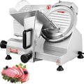 VEVOR Commercial Meat Slicer, 200W Electric Deli Food Slicer, 0-12mm Adjustable Thickness Electric Meat Slicer, 350-400RPM Slicer with 8.7'' Chromium-plated Steel Blade for Home & Commercial Use
