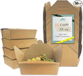 38Oz 50Pcs Disposable Take Out Food Containers Brown Food Boxes To Go Kraft Paper Takeout Box Microwaveble (38OZ-50PACK)