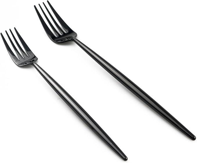 5-Piece Flatware Set, 18/10 Stainless Steel Dishwasher Safe, Mirror Polishing Black