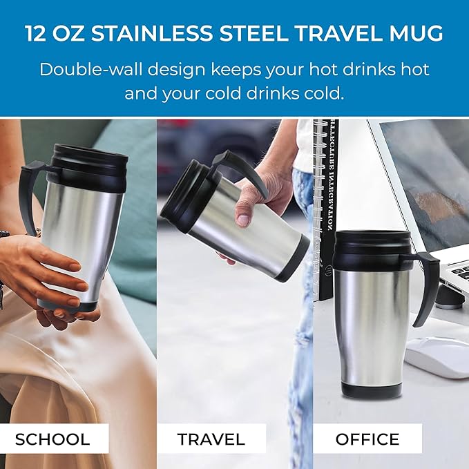 Koolatron Kenmore Single Serve Coffee Maker & Stainless Steel Travel Mug, Capsule/Pod & Ground Coffee Brewing, K Cup Compatible, Hot & Iced Coffee Machine, 6 to 14 Oz Brew Sizes, Auto Shut-Off, White