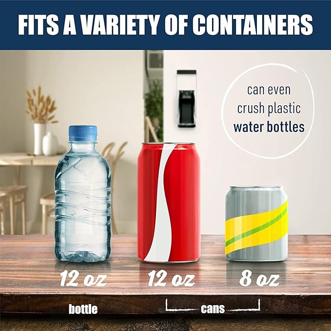 Mckay 12 Oz. Metal Can Crusher, Can Crusher Wall Mounted, Can Crushers for Recycling Wall-Mounted Smasher for Aluminum Seltzer, Soda, Beer Cans and Bottles, Gadgets for Home - American Flag