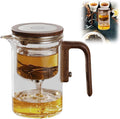 Enchanti Tea Pot, Witchcraft Magical Enchanted Glass Teapot with Strainer, Magnetic Filtration Pot with Handle, for Home, Gifting, Outdoor and Office (600ml 1Pcs)