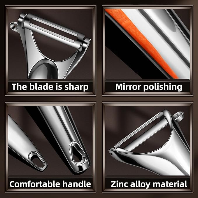 Y-Shaped Vegetable Peeler，Silver Rotary peeler/Easy Peeler/Suitable for Apples, Potatoes, Carrots, Cucumbers, Cabbage and Various Fruits.