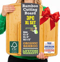 Organic Wood Cutting Boards for Kitchen for Chopping Vegetables, Carving Meat, Slicing Bread and Serving Charcuterie for Meal Time Prep, Holiday Gatherings, and Hosting Parties - Ideal for Home Chefs
