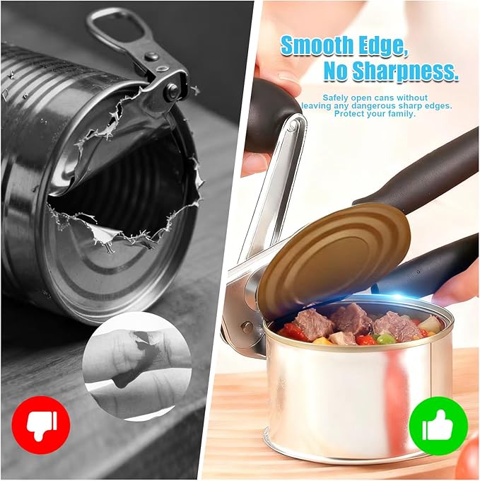 Can Opener,commercial can opener,Manual Heavy Duty Stainless Steel Handheld Can Opener for Seniors for Kitchen