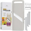 Wide Japanese Mandoline Slicer for Kitchen – Professional Slicer Vegetable Cutter with Interchangeable Stainless Steel Blades – Food Manual Slicer Handheld Mandoline Slicer