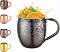 Moscow Mule Mugs - 18 Oz Copper-Plated Fine Craftsmanship Etched Mugs,304 Stainless Steel-Lined Mule Cups,For Cold Drinks, Beer, Wine, Bars, Parties