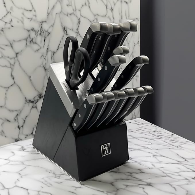 HENCKELS Statement Razor-Sharp 14-pc Self-Sharpening Knife Block Set, German Engineered Informed by 100+ Years of Mastery