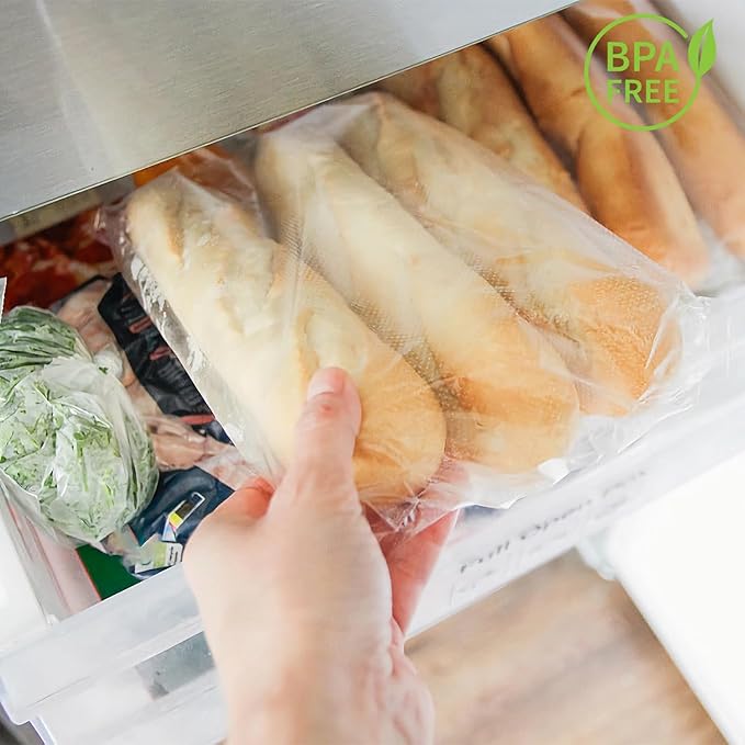 Plastic Produce Bag 12" X 20", Clear Food Storage Bags for Food, Fruit, Vegetable, Refrigerator Storage, Kitchen,350 Bags/Roll (2 Rolls)