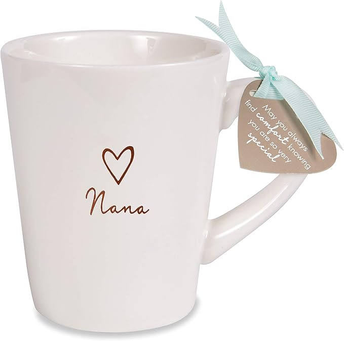 Pavilion Gift Company Nana Cup, 1 Count (Pack of 1), Cream, Ceramic, 15oz