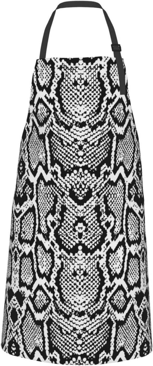 Snakeskin Aprons Cool Aprons with Pockets and Adjustable Mens Apron for Gardening Cooking Kitchen