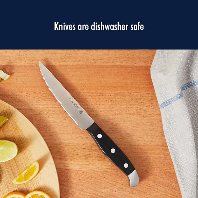 HENCKELS Statement Razor-Sharp 20-Piece White Handle Knife Set, Chef Knife, Bread Knife, German Engineered Knife Informed by over 100 Years of Mastery