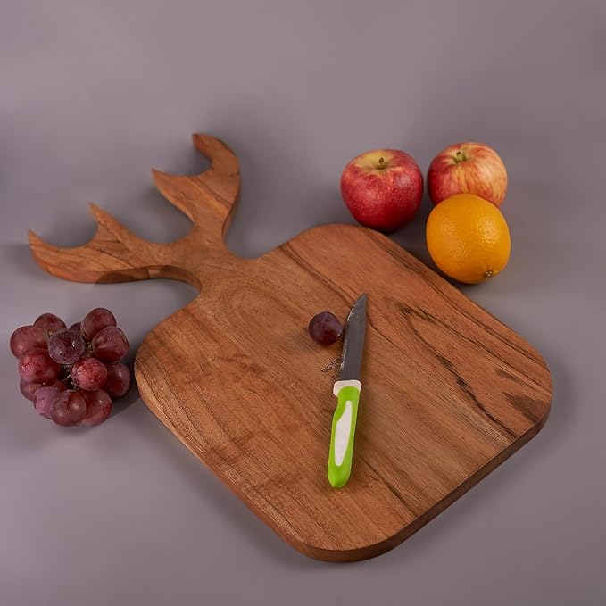 Reindeer Shape Mango Wooden Chopping Board (44 x 25 x 2 cm)