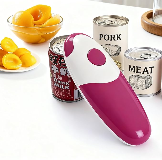 Electric Can Opener for Seniors & Arthritis - Automatic, Hands-Free, High Torque Kitchen Tool - Smooth Edge Safety Cut for Weak Hands Without Harm