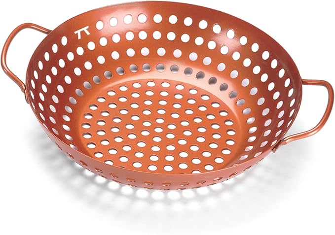 Outset QN70 Round Grill Wok, Copper Non-Stick