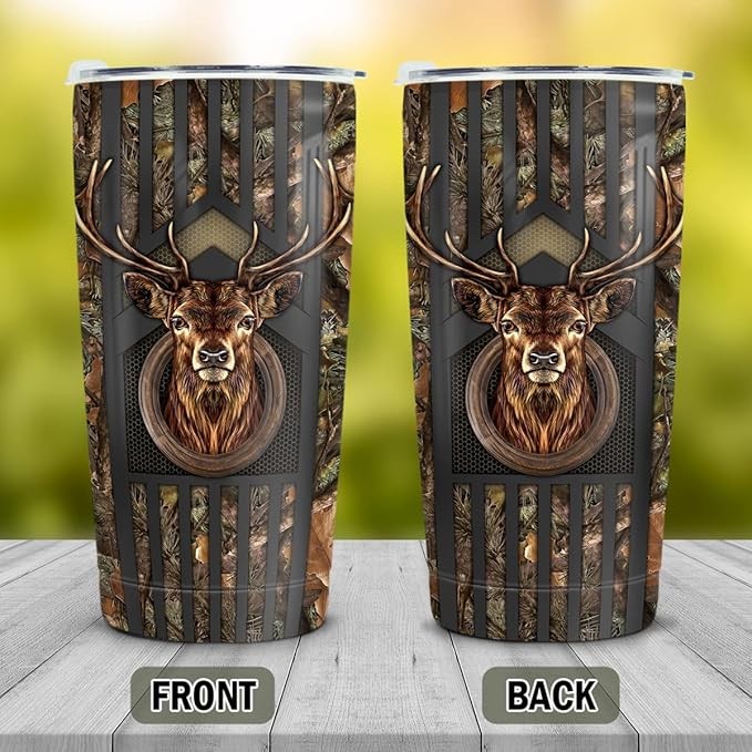 winorax Deer Hunting Tumbler 20oz Hunter Gifts For Men Hunters Double Wall Vacuum Thermos Insulated Tumblers Travel Coffee Mug Cup With Lid Cups Gift For Men Women Dad Papa