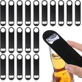 20 Pcs Flat Bottle Openers 7 Inch Stainless Steel Beer Bottle Openers Bulk, Black Speed Opener Beer Bottles Opener Bartender for Kitchen Bar Restaurant Party Supplies