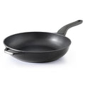 PRICUSIS Nonstick Frying Pan, 8/10/12 Inch Skillet with Stay Cool Handle, Fully Coated, Induction Compatible & Oven Safe, 100% Dishwasher Safe, PTFE & PFOA Free（12 Inch, Black Sesame）