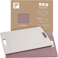 PLACEsMAT 2-in-1 Faux Leather Placemat & Serving Tray | Reversible Design, Lays Flat & Easy to Clean | Ottoman Food Tray, Perfect Housewarming Gift, 18” x 14” (Blush & Stone, Single)