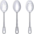 Super Strong, Ergonomic 11 in Serving Spoon 9 Pk. Big, Stainless Steel Spoons for Cooking, Baking, Stirring and Basting. Best Kitchen Flatware for Buffet and Banquet Service in Restaurants and at Home