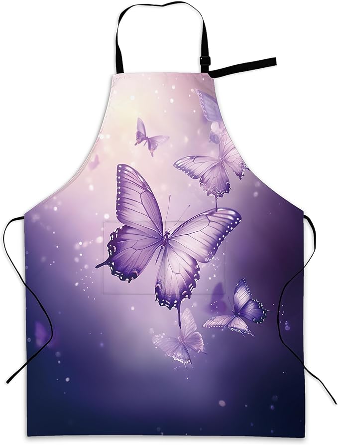 Kitchen Apron with Pocket,Waterproof Adjustable Neck and Long Ties, Cooking Baking Gardening Painting Apron for Women