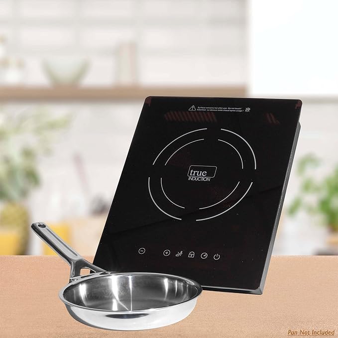 TI-1B 12 inch Built-In Single Burner Induction Glass-Ceramic Cooktop, 1750W, UL858 Certified
