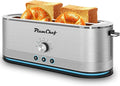 4-Slice Toaster, 7 Browning Settings, Defrost/Reheat Functions, Removable Crumb Tray, Full body Stainless Steel Housing 1350W ，Anti-Fingerprint & Anti-Jam,(1, Silver)