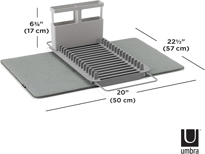 Umbra UDry Over The Sink Dish Rack with Dry Mat
