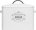 Extra Large White Farmhouse Bread Box for Kitchen Countertop - Holds 2+ Loaves for All Your Bread Storage - Bread Container Counter Organizer to Suit Farmhouse Kitchen Decor, Vintage Kitchen, Rustic
