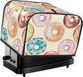 Watercolor Donuts 4 Slice Toaster Cover Wide Slot Dustproof Bread Maker Cover Fingerprint Bakeware Protection Kitchen Appliance Cover Toaster Bag