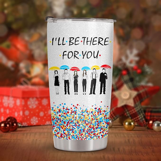 34HD Gifts for Friends, Friend Tumbler with Lid 20 oz Stainless Steel, Best Friend Cup, Friends Coffee Mug, Birthday Gifts for Women Men Christmas Gift