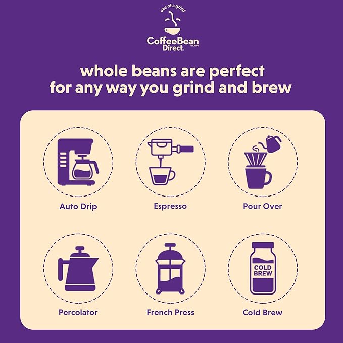 Coffee Bean Direct Iced Coffee Blend, Whole Bean Coffee, Mixed Roast Level, 1 Pound Bag (Pack of 1)