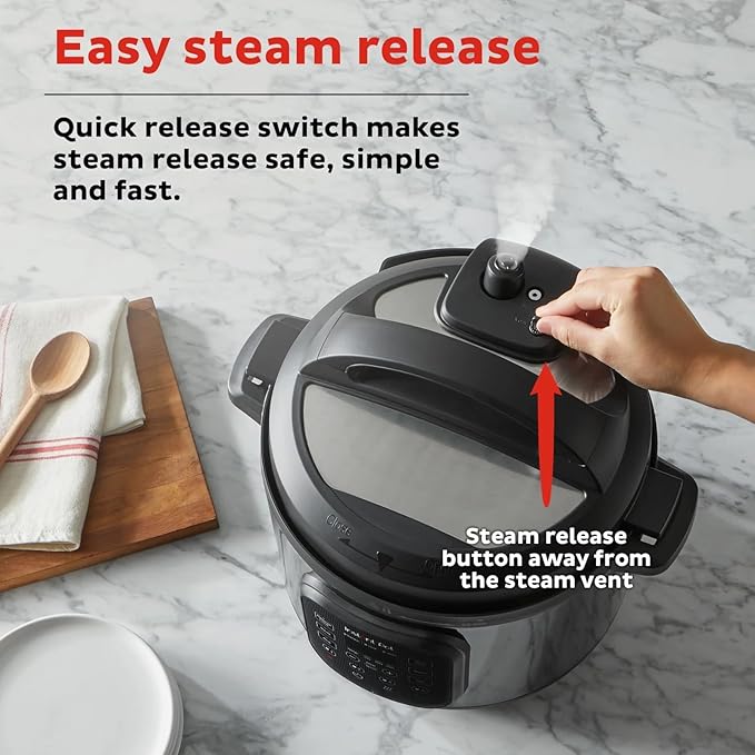 Instant Pot RIO Chef Series 6QT 7-in-1 Multi-Cooker, Black – Pressure Cooker, Slow Cooker, Rice, Steamer, Sauté, Food Warmer & More – One-Touch Smart Programs, Compact Family Size