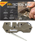 Smith’s Pocket Pal Tactical Knife Sharpener - 2 Stage Sharpener & Diamond Sharpening Rod - Pocket Clip - Outdoor Hunting Knife & Hook Sharpener - Compact & Lightweight