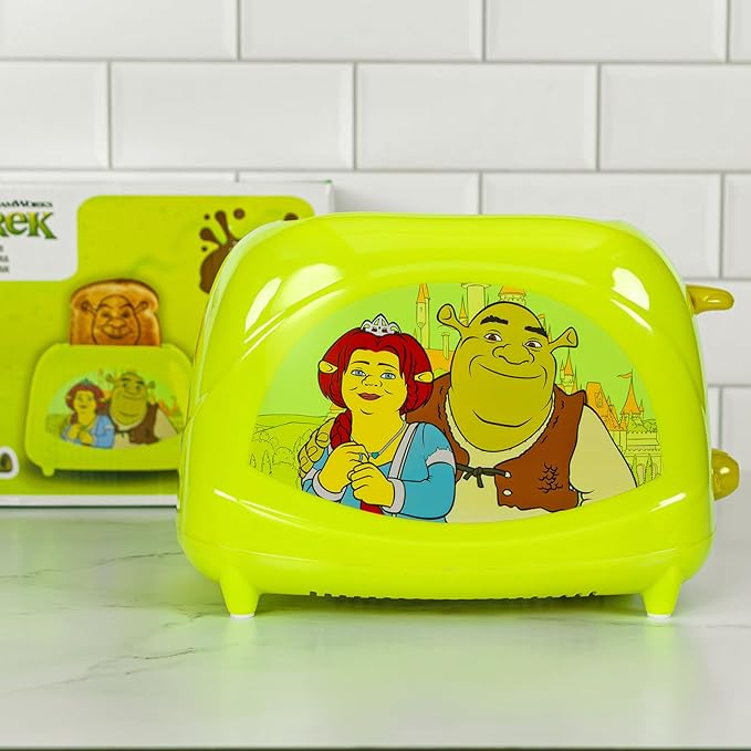 Uncanny Brands Shrek Two-Slice Toaster - Toasts Shrek’s Iconic Face Right On Your Bread