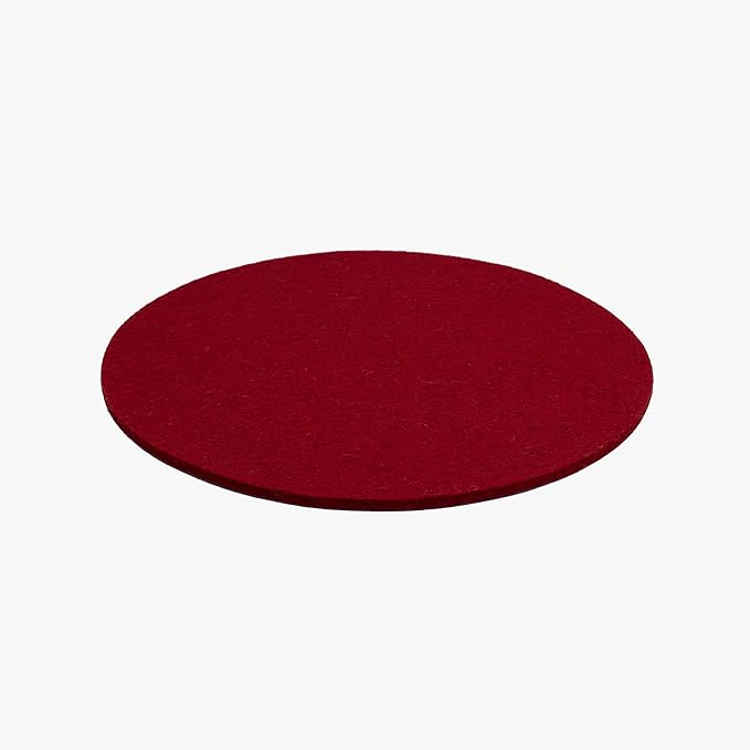 Graf Lantz - Trivets for Hot Dishes - Heat Resistant 100% Merino Wool - Hot Pads for Kitchen, Countertops, Tables, Sizzling Dishes, Pots & Pans - Home Decor, Kitchen Accessories - 12", Garnet