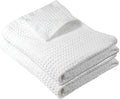 GILDEN TREE Waffle Hand Towels for Bathroom Quick Dry Towel Super Absorbent Thin 100% Cotton Lint Free, Hand Towels for Bathroom Set of 2, Classic Style (White)